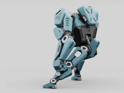 CYBER DROID RIGGED 3D model