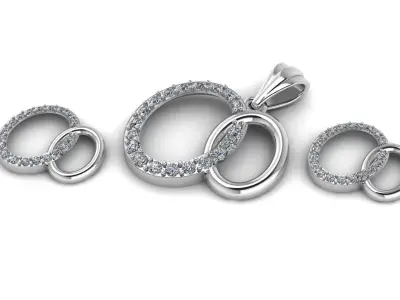 Women Fashion Oval diamond pendant 3d printable Model 3D print model