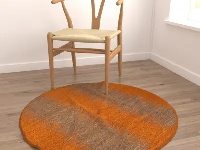 Round Rug Set 253 3D model