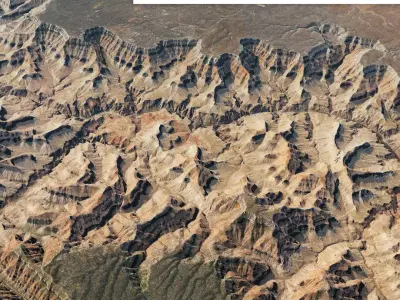 Grand Canyon Landscape 40x40km 3D model