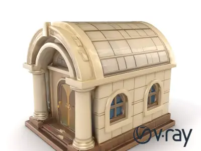 Playful Cartoon Bank Building model pack Low-poly 3D model