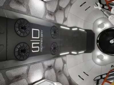 Sci-fi Spacecraft Interior Low-poly 3D model