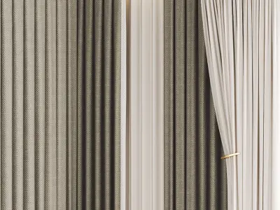 Silk and Cotton Curtain Low-poly 3D model