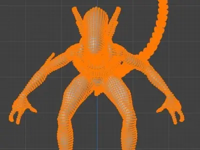 XenoMorph alien Creature -Non animated 3D model