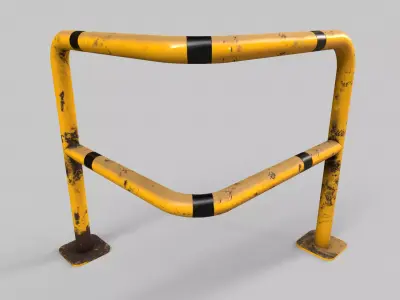 Barrier V2 - 001 Low-poly 3D model