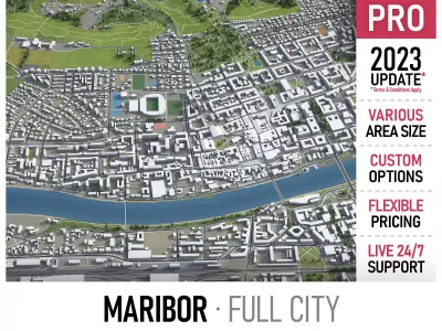 Maribor  Low-poly 3D model