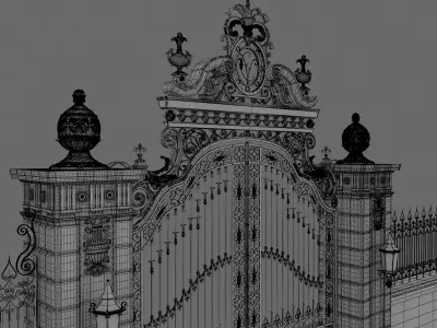 Exterior Mansion Gate 3D model