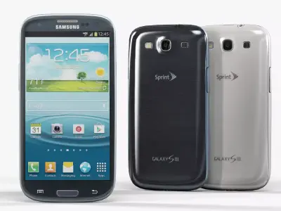 Samsung Galaxy Sprint S III Low-poly 3D model