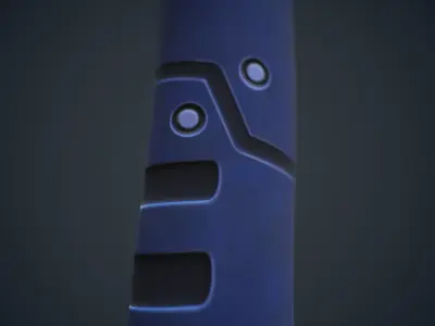 Stylized Sci Fi Axe Low-poly 3D model