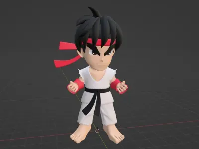 Ryu SD - Street Fighter 3D model