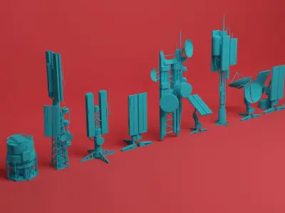 SCI-FI Rooftops 3D model