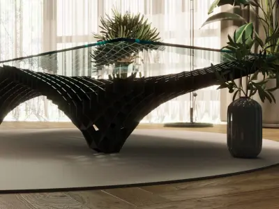 parametric WAFFLE table design  3D model