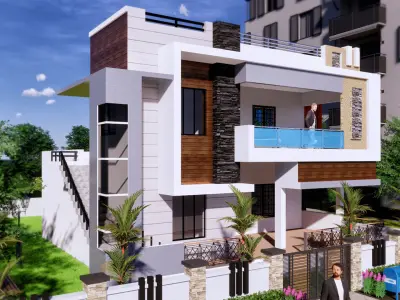 MODERN HOUSE ARCHITECTURE DESIGN 3D model