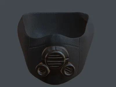 Gas mask helmet 3d model scifi Low-poly  Low-poly 3D model 455
