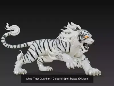 White Tiger Guardian - Celestial Spirit Beast 3D Collection 3D Model Pack