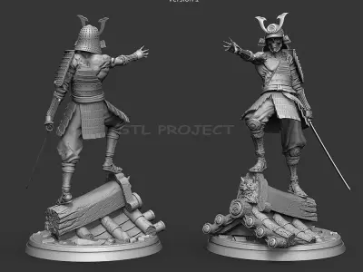 Dead Samurai 3D print model