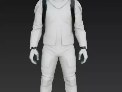 Futuristic Sci-fi Costume Low-poly 3D model