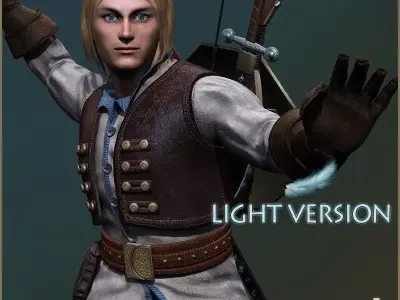 Adam Adventurer Light Version Low-poly 3D model