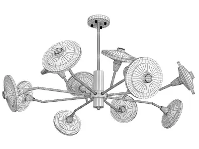 JANICA chandelier made of glass and metal Low-poly 3D model