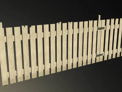Fence Package Low-poly 3D model