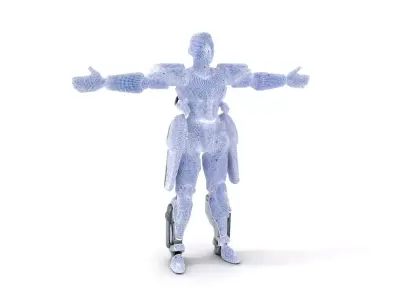 Advanced Robot Warrior model pack Low-poly 3D model