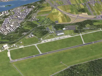 Modlin - 3D Airport Model Low-poly 3D model