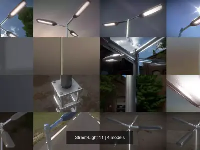 Street-Light 11 3D Model Pack