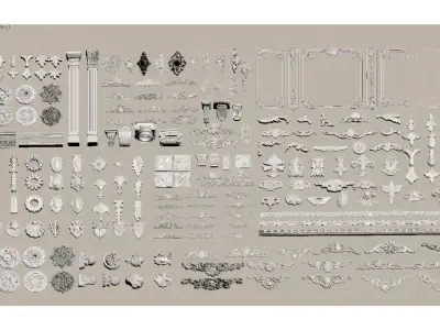 European-style decorative components 3D model