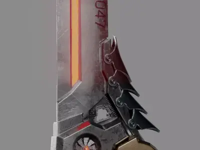 Mech Sword Low-poly 3D model