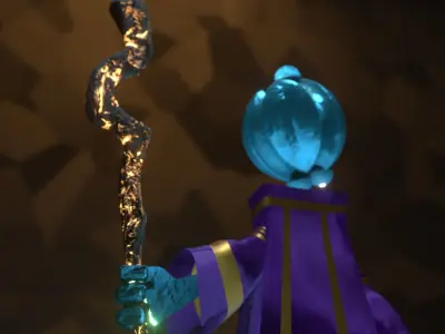 Alien Monk Low-poly 3D model