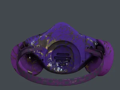 Gas mask helmet 3d model scifi Low-poly Low-poly 3D model Low-poly 3D model