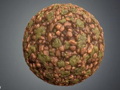 Stylized Rocks Vol 11  - Hand Painted Textures Texture