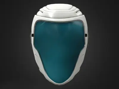 Sci-fi Research Space Helmet Low-poly 3D model