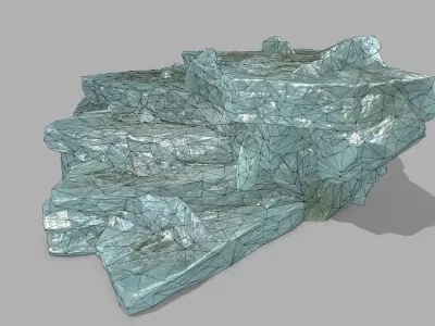 Stair crystal Low-poly 3D model