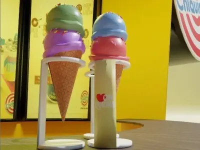 Scene Arch Chiquinho Ice Cream Free low-poly 3D model