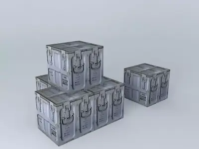 metal boxes Free 3D model