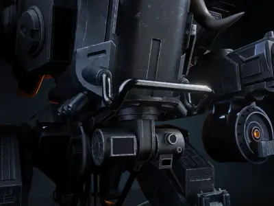 Low-polygon 3D model of a robot with 4K textures Low-poly 3D model