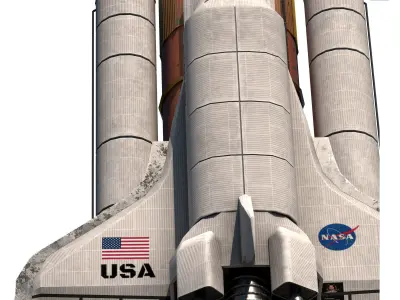 space shuttle Low-poly 3D model shop