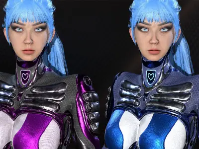 PHANTOM FURY LOW-POLY Game Ready 3D model Low-poly 3D model