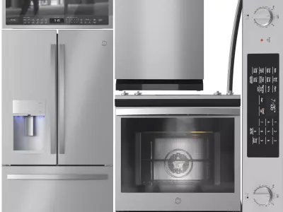 GE Appliance Collection 01 Low-poly 3D model