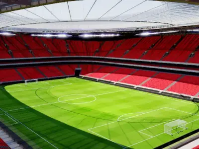 San Mames Stadium - Bilbao Spain Low-poly 3D model