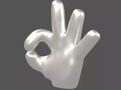 OK Hand v1 008 Low-poly 3D model