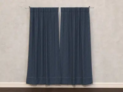 Curtains Low-poly 3D model