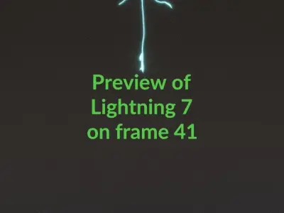 Animated Lightning v7 Low-poly 3D model
