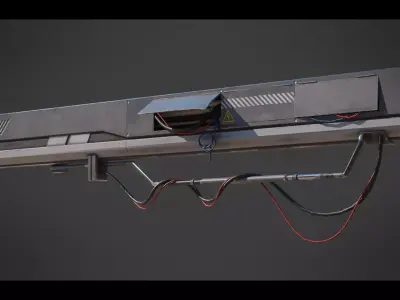 Cyberpunk Air Conditioner Low-poly 3D model