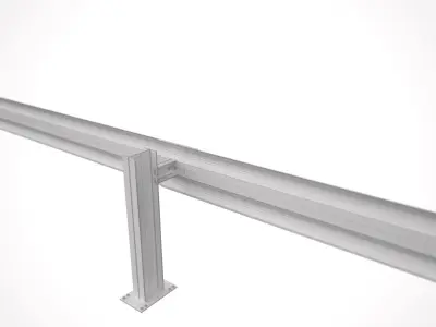 Guardrail metal rod 3D model