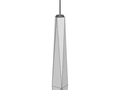 1 World Trade Center -- low poly Low-poly 3D model