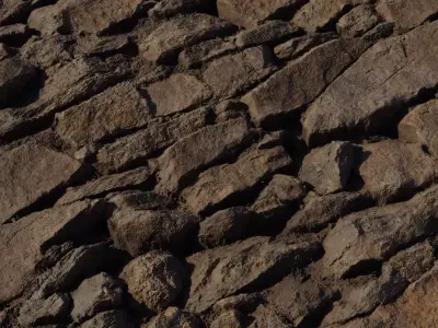 Dark Weathered Layered Rock Wall Texture