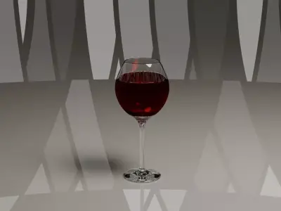 Glass of Wine 3D model