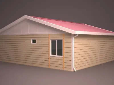 HOME house with roof 3D model